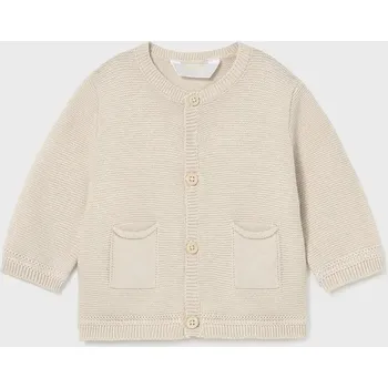 Dětská móda Dětský bavlněný kardigan Mayoral Newborn 1303.1B.Newborn.PPY2 béžová 80X, vel. 75
