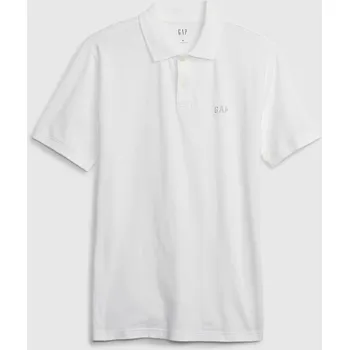 Pánské tričko Tričko GAP Logo Pique Polo Optic White L
