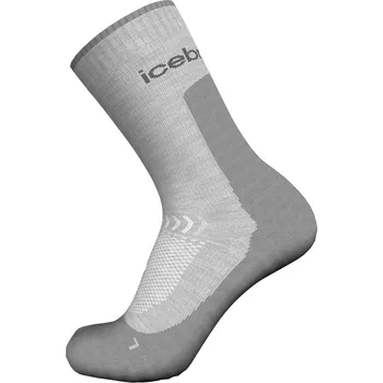Pánská móda pánské ponožky ICEBREAKER M Mer Hike+ Light Crew BLIZZARD HTHR/ALLOY - XL