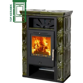 Krbová kamna Krbová kamna Thorma Borgholm olivově zelená