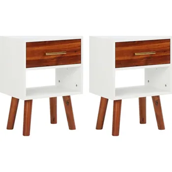 Noční stolek Noční stolky 2 ks z masivního akáciového dřeva 40 x 30 x 57 cm - 8718475590262