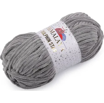 Příze Pletací žinylková příze s lurexovým vláknem Dolphin Star 100 g, střední, 9 (92120) šedá