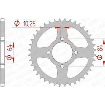 Nářadí na motocykly Zadní kolo AFAM Steel Standard 14310 - 520 14310-39