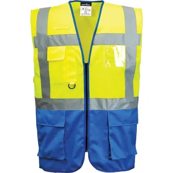 pracovní vesta PORTWEST Vesta Warsaw Executive C476, reflexní POR-C476YPRL L Žlutá/fialová