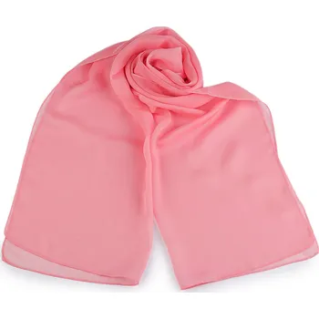 Letní šátek / šála, lehký 45x155 cm, velké, 19 růžová sv.