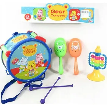 Hudební nástroj pro děti HUDEBNÍ NÁSTROJE TRUBKA CHRASTÍTKA BUBÍNEK