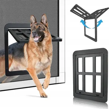 Obraz DVEŘE S KLAPKOU 34x44 CM PRO PSA KOČKU VAHADLOVÉ DVEŘE SE 4 MOŽNOSTMI NASTAVENÍ