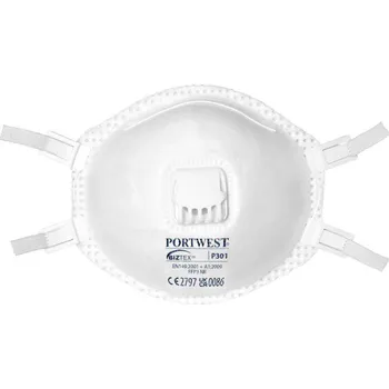 respirátor PORTWEST Respirátor P301 FFP3 s výdechovým ventilkem POR-P301WHR Bílá
