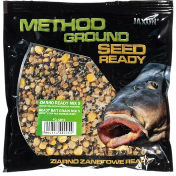 Návnadová surovina OBILÍ JAXON MIX 5 Kukuřice Hrách Pšenice KONOPÍ