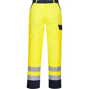 montérky PORTWEST Kalhoty Hi-Vis Bizflame Pro FR92 do pasu, reflexní POR-FR92YERXL XL Žlutá