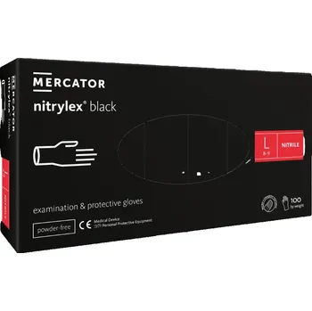 Pracovní rukavice Rukavice Nitrylex BLACK ochranné rukavice velikost L 100 ks
