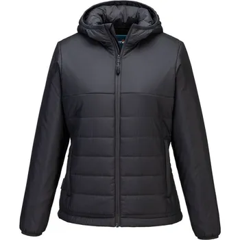 pracovní bunda PORTWEST Bunda S613 Professional Women's Hooded Insulated Baffle, dámská POR-S613MGRL L Šedá metal