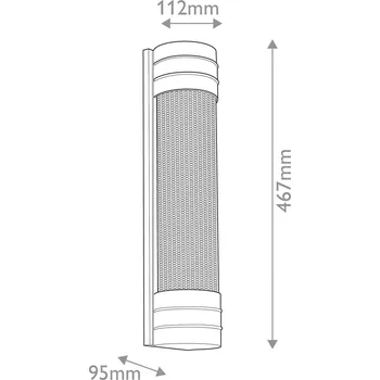 Lampička Quintiesse Nástěnné světlo WILLARD, bronz, výška 47 cm, kov/sklo, 2x E14 bronzová, jasně strukturovaná 2 x 60 W - Doprava zdarma