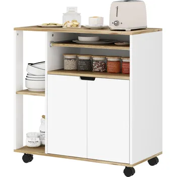 Servírovací stolek Homcom 801-372V90WT bílý