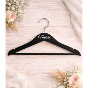 Svatební dekorace Personalizované černé svatební ramínko