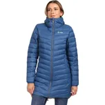 Dámský zateplený kabát KILPI LEILA 38 Tmavě modrá, Bílá