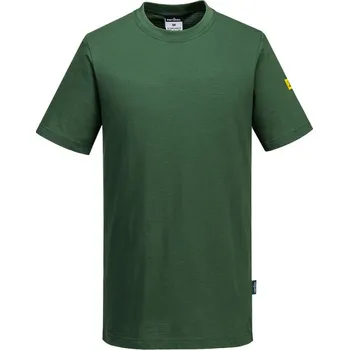 pracovní tričko PORTWEST Tričko ESD AS20, krátký rukáv, antistatické POR-AS20FGRL L Zelená forest