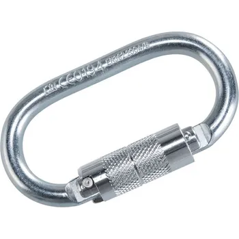 Vak na lezecké lano PORTWEST Karabina Twist Lock FP33, 20mm otvor POR-FP33SIR Stříbrná