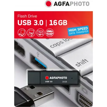 USB flash disk Flash disk AgfaPhoto USB 3.2 Gen 1 16 GB, černý