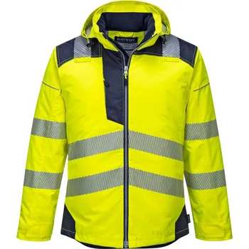 pracovní bunda PORTWEST Bunda do deště HiVis PW3 T400, zateplená, reflexní POR-T400YNRXXXL 3XL Žlutá/navy