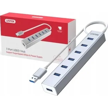 USB hub USB hub Unitek Y-3090 7xUSB 3.0 s napájecím adaptérem