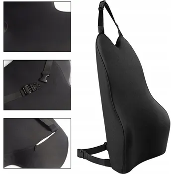 Polštář POLŠTÁŘ ORTOPEDICKÝ POLŠTÁŘ DO AUTA Z PAMĚŤOVÉ PĚNY PRO PÁTEŘ ČERNÝ