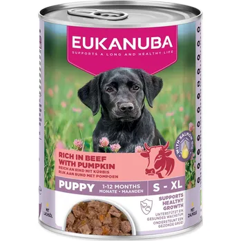 Konzerva EUKANUBA Puppy bohotá na hovězí s dýní 400 g -KS
