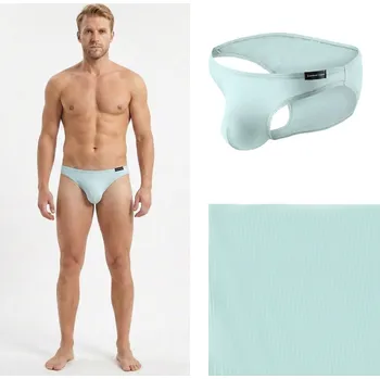 Slipy Nylonové minislipy Manview modré tyrkysové Velikost: L Anatomic; Hladké