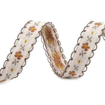 Vzorovka / prýmek šíře 17 mm, barva režná světlá