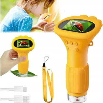 1000X PŘENOSNÝ RUČNÍ DIGITÁLNÍ MIKROSKOP OPTICKÝ PRO DĚTI HD 2-PALCOVÝ DISPLEJ