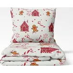 Bavlněné povlečení Domečky červené