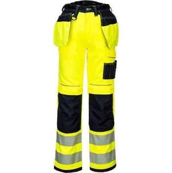 Pánská móda PORTWEST Kalhoty Holster PW306 Hi-Vis Stretch, do pasu, reflexní POR-PW306YBR48 48 Žlutá/černá