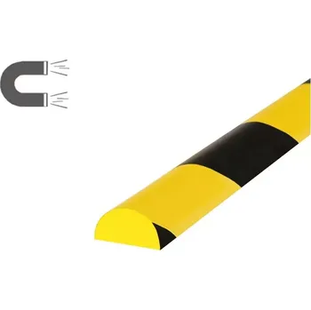 Dětská zábrana Černo-žlutá pěnová magnetická ochrana rohů zdí a stěn ED - 100 x 4 x 2 cm