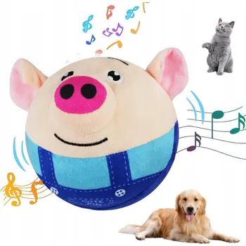 Hračka pro psa SKÁKACÍ HRAČKA S MÍČKEM PRO PSY PLYŠOVÁ INTERAKTIVNÍ HRAČKA PRO PSY