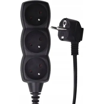 Napájecí kabel Prodlužovací Kabel Emos 1,5 m 3 ks černá