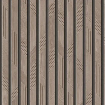 Tapeta TAPETA NA ZEĎ IMITACE LAMEL DŘEVĚNÝ 3D EFEKT VINYLOVÁ NA VLIESU