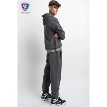 Reporter Young | Chlapecké šedé oversize tepláky s potiskem „PWNED“ - Barva ŠEDÁ, Velikost 164 243-0117B-58-190-1