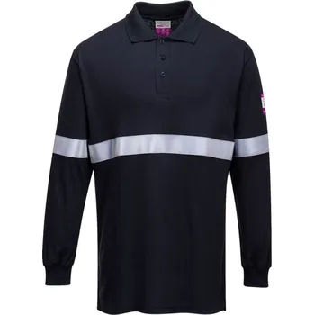 Pánské tričko PORTWEST Polokošile FR03, nehořlavá, antistatická, dlouhý rukáv POR-FR03NARXXL 2XL Navy