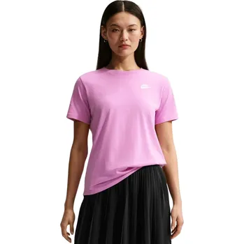 Dámské tričko Nike Sportswear Club Essentials - pink/white Fialový (L)