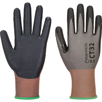 Pracovní rukavice PORTWEST Rukavice CT300 MR18-CT32, nitrilové, neprořezné POR-CT32G8RXS XS Šedá/černá