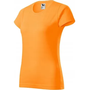 Dámské bavlněné TRIČKO bílé tričko BASIC MALFINI L mandarinkové