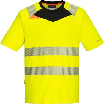 pracovní tričko PORTWEST Tričko DX413 Hi-Vis S/S, krátký rukáv, reflexní POR-DX413YBR6XL Žlutá/černá 6XL