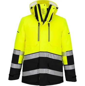 pracovní bunda PORTWEST Bunda parka EV401 Expedition, reflexní POR-EV401YBRXXL 2XL Žlutá/černá