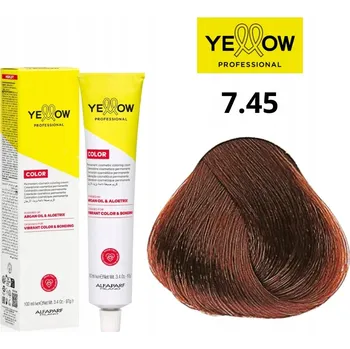 Barva na vlasy Alfaparf Žlutá barva na vlasy č. 7.45 100ml