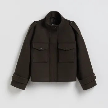 Reserved - Bunda s&nbsp;kapsami - tmavě hnědá - 531IA-89M - 531IA-89M-XS