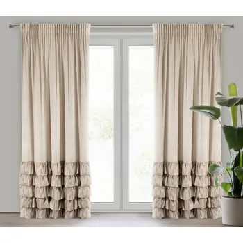 Povlečení Hotový závěs DANI béžový - na pásce