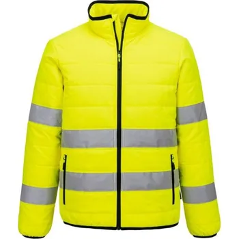 PortWest | Prošívaná bunda s vysokou viditelností - Yellow/Black / 4XL / 4XL / žlutá