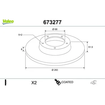 Autodíl Brzdový kotouč VALEO 673277