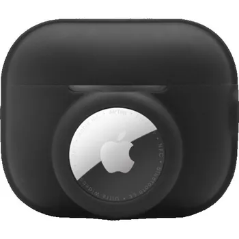 2v1 silikonový ochranný obal pro AirPods Pro 2 / AirTag - černý