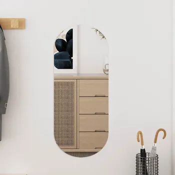 Zrcadlo Nástěnné zrcadlo 25 x 60 cm sklo oválné - 8720845521776